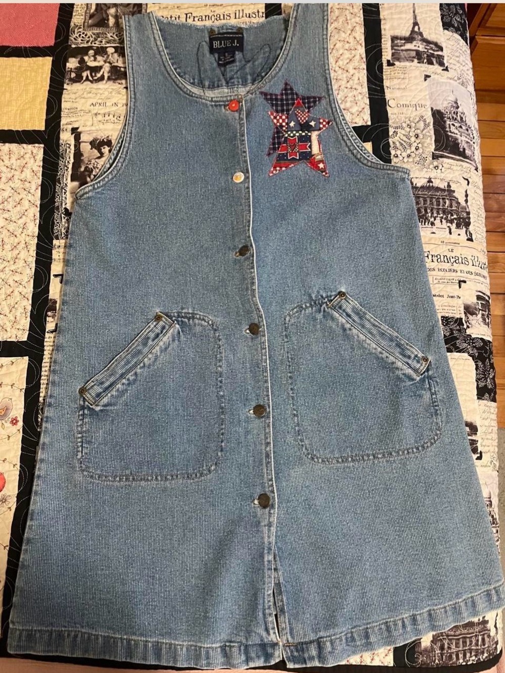 Women's Denim Button-Front Dress in Light Blue